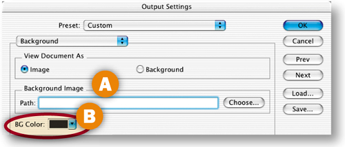 Optimizing in ImageReady.