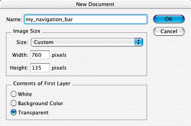New Files in ImageReady: