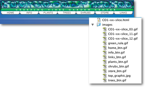 Slicing and Optimizing a Navigation Bar