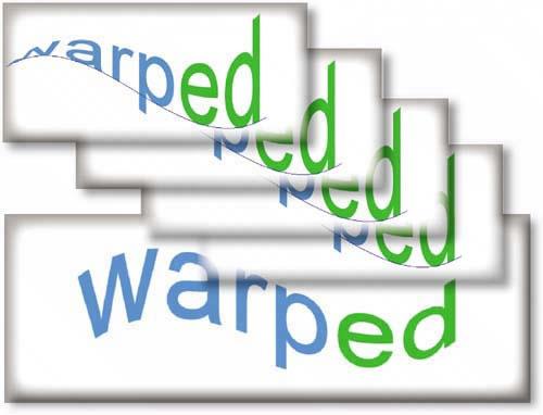 Animating Warped Text