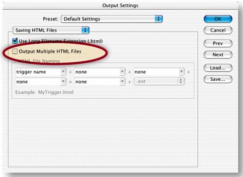 Outputting Multiple Linked Web Pages