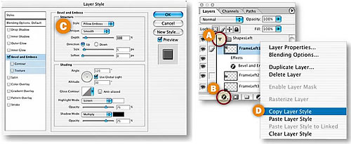 Customizing a Layer Style.