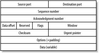A representation of TCP packet fields