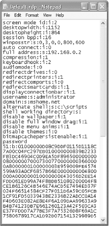 Inside a saved *.rdp file
