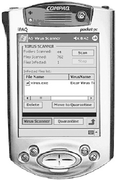 Using the free Airscanner Mobile AntiVirus Pro to debug Trojan and virus infections on Windows CE