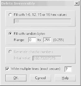 Securely deleting a file