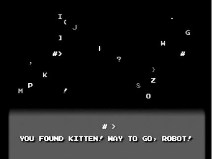 Will robot ever, ever find kitten? We hope so.