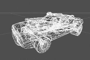 The wireframe view of vertex influence