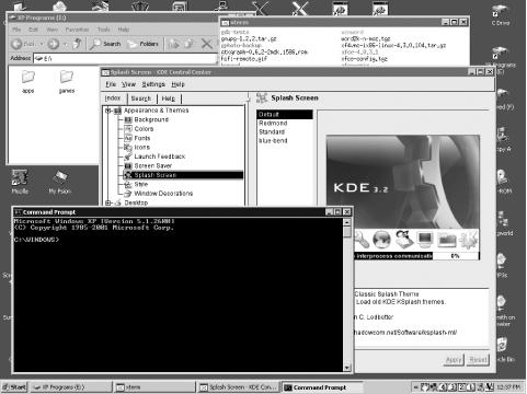 A rootless display lets you freely intermix Linux and Windows programs but makes it awkward to run a Linux desktop environment