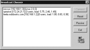 An XDMCP chooser enables you to pick which system to use