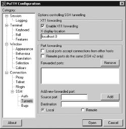 Windows SSH clients typically provide a GUI menu option to enable X forwarding