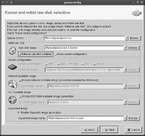 pxesconfig uses a wizard to guide you through the PXES configuration tools