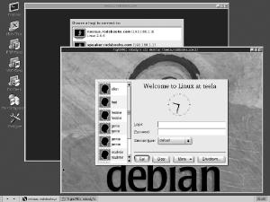 PXES can display separate windows on different remote systems