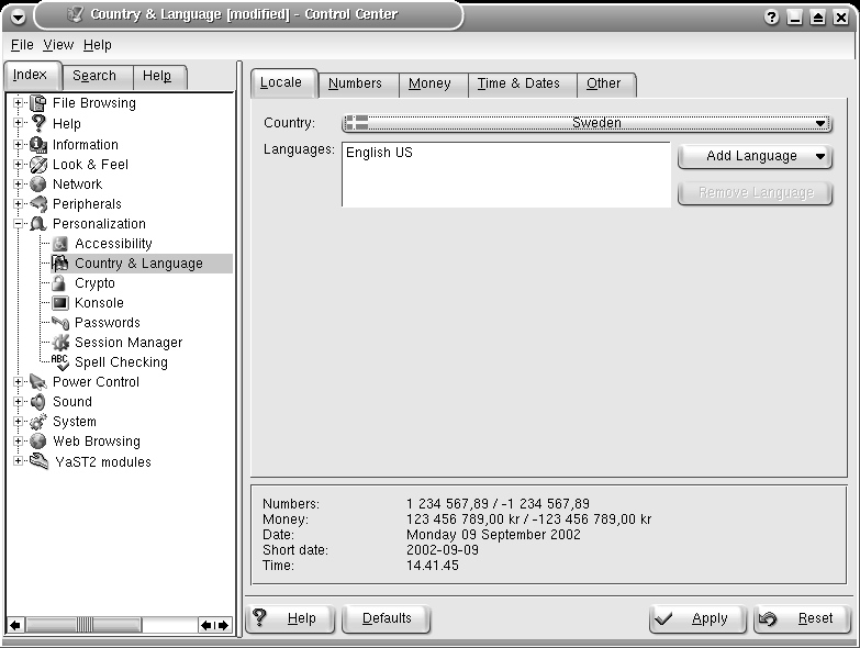 Configuring the language of the KDE desktop