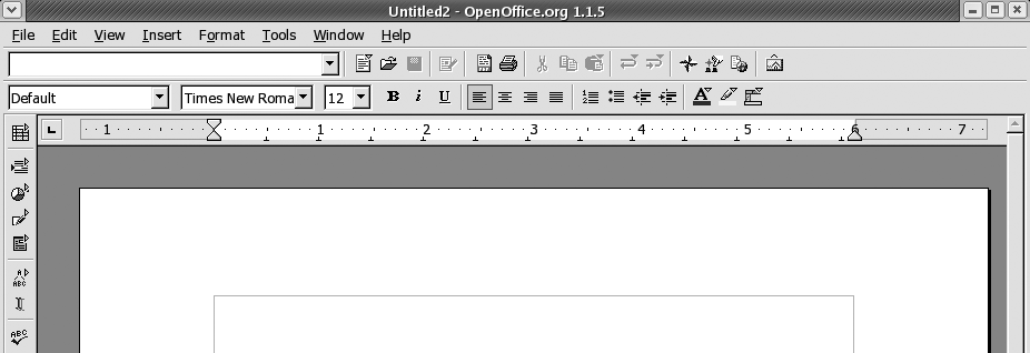 The toolbars of OOoWriter