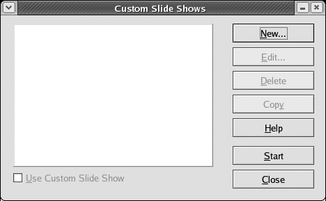 The Custom Slide Show dialog