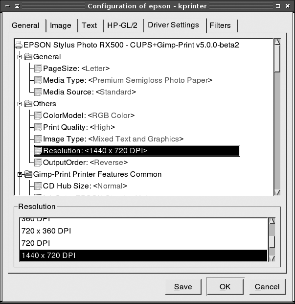 kprinter lets you adjust printer features from many CUPS-unaware applications