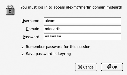 GNOME libsmbclient network logon