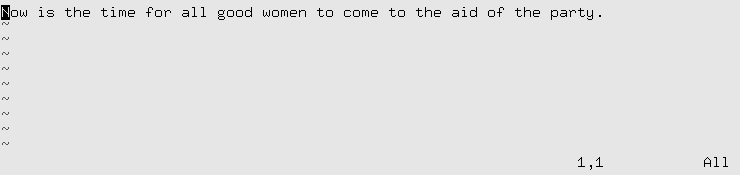 vi after deleting lines