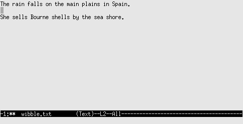 Emacs buffer after deletion