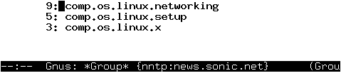 Newsgroup reading in Emacs