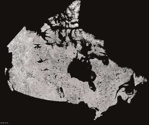 The original radar satellite image before clipping
