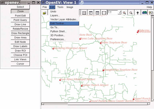 Activating the zoom tool