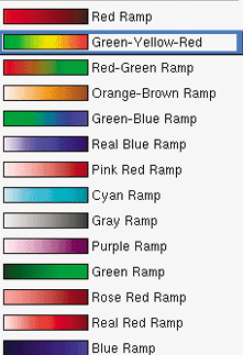 Selecting a color ramp to classify features