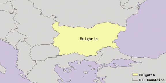 An embedded legend on the map