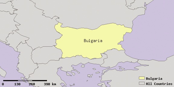 Map image with an embedded scale bar