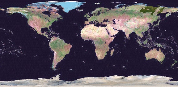 A WMS map returned from a remote service