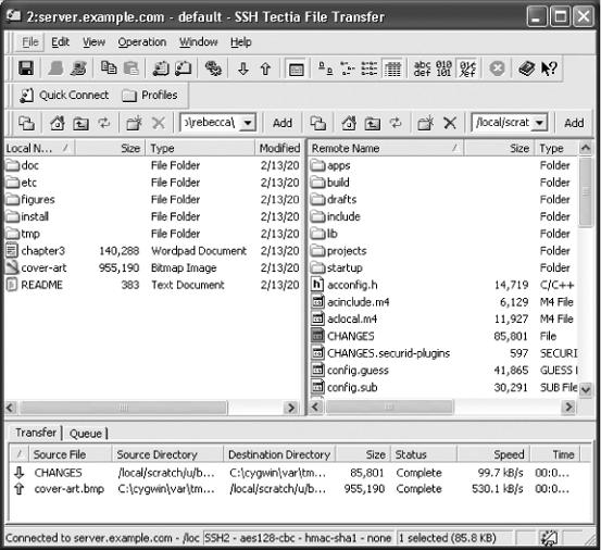 File transfer window