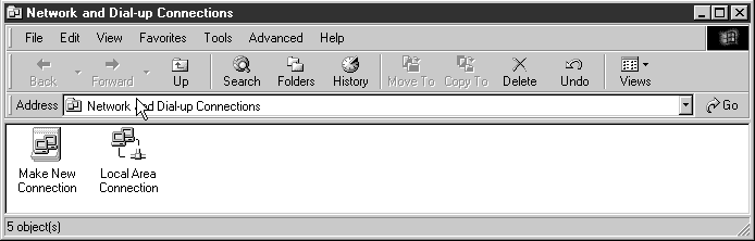 Windows XP Network Connections