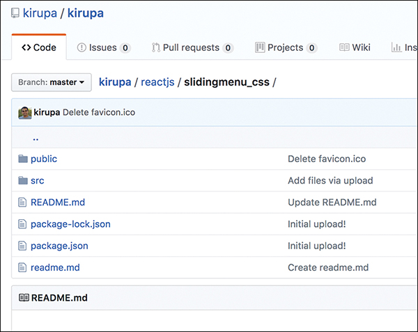 A screenshot shows the contents of the GitHub repo.