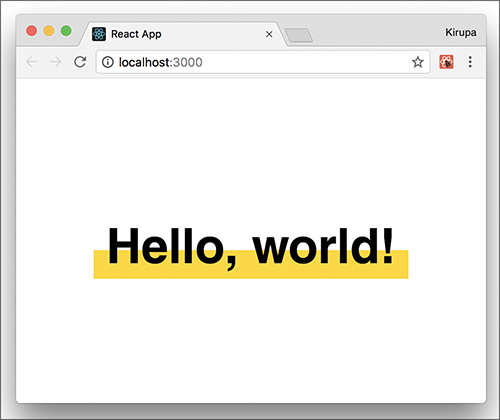 The text "Hello, word" appears at the center of the screen, with a color strip appearing over the text.