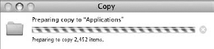 Mac OS XAMPP installer progress bar