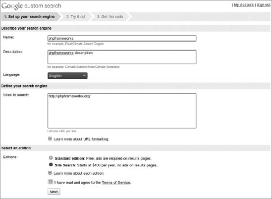 Step 1 — Setting up the search engine