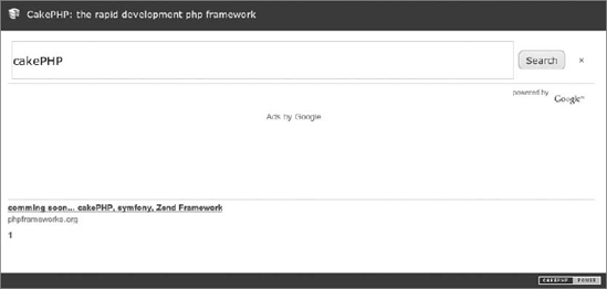 Google Custom Search in a CakePHP view