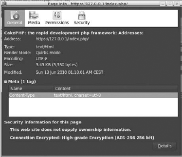 Certificate information