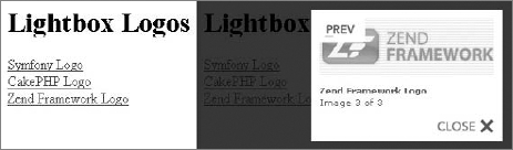 Image gallery using Lightbox