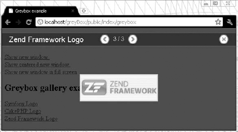 Image gallery using GreyBox