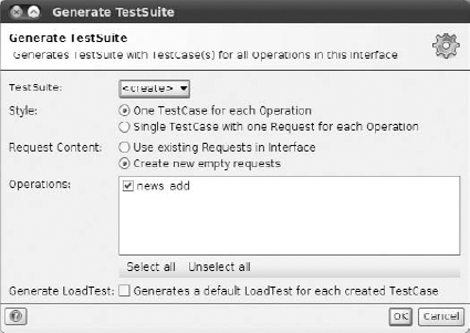Adding test cases and requests in soapUI