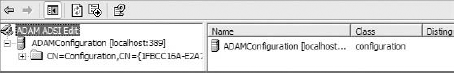 ADAM configuration browser.