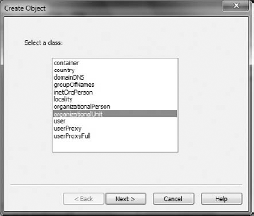 ADAM object class list.