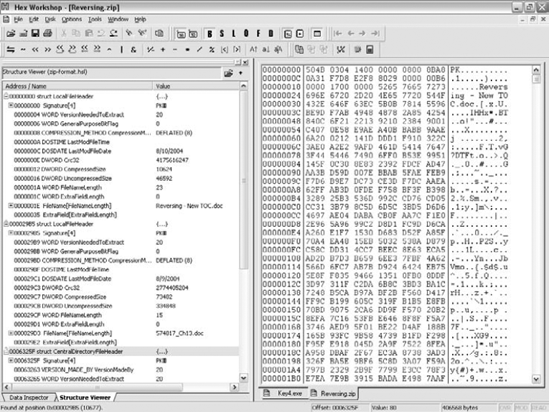 A screenshot of Breakpoint Software's Hex Workshop.