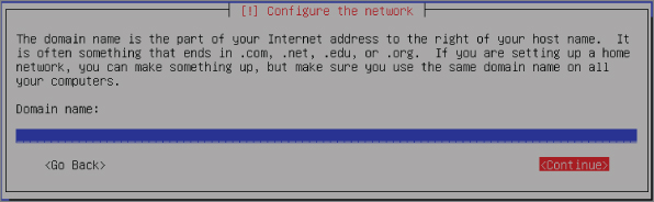 Skipping the domain screen.