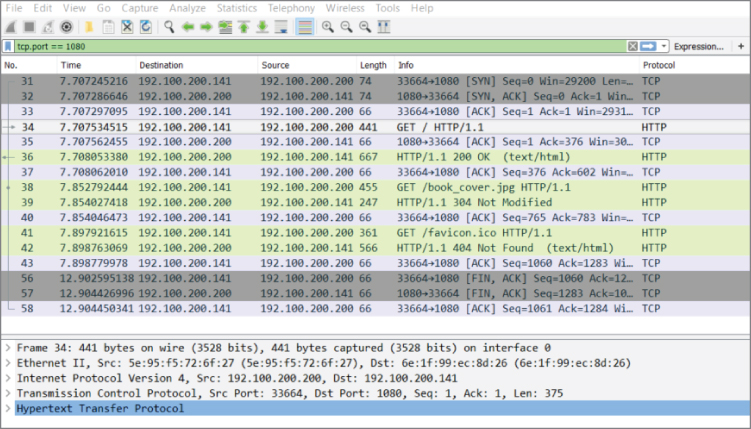 Screenshot showing Wireshark’s Decode As window.