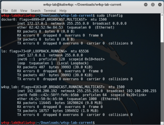 Noting your IP address screen.