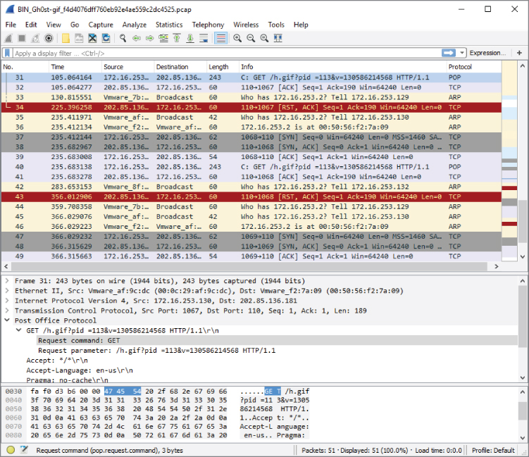 Snapshot showing Gh0st window.
